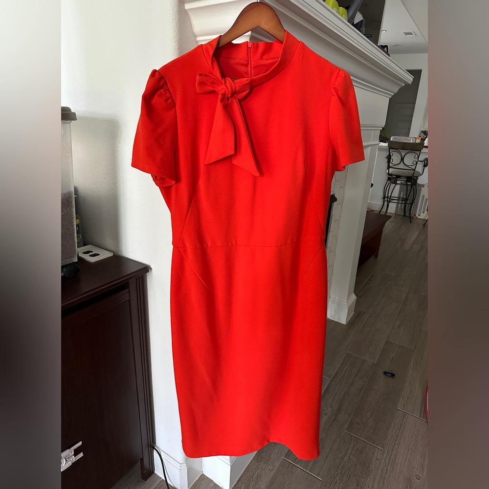 Maggy London Tie Neck Dress - Mad Men Style